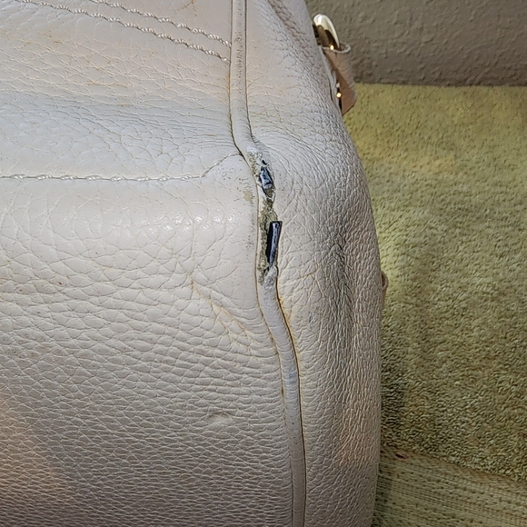 CELINE handbags Boogie Bag white leather gold hardware Authentic GUC - Picture 9 of 14